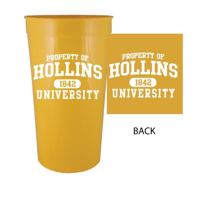 32oz. Yellow Plastic Stadium Cup