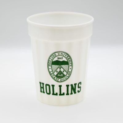 White Plastic  Cup w/ Seal & Hollins